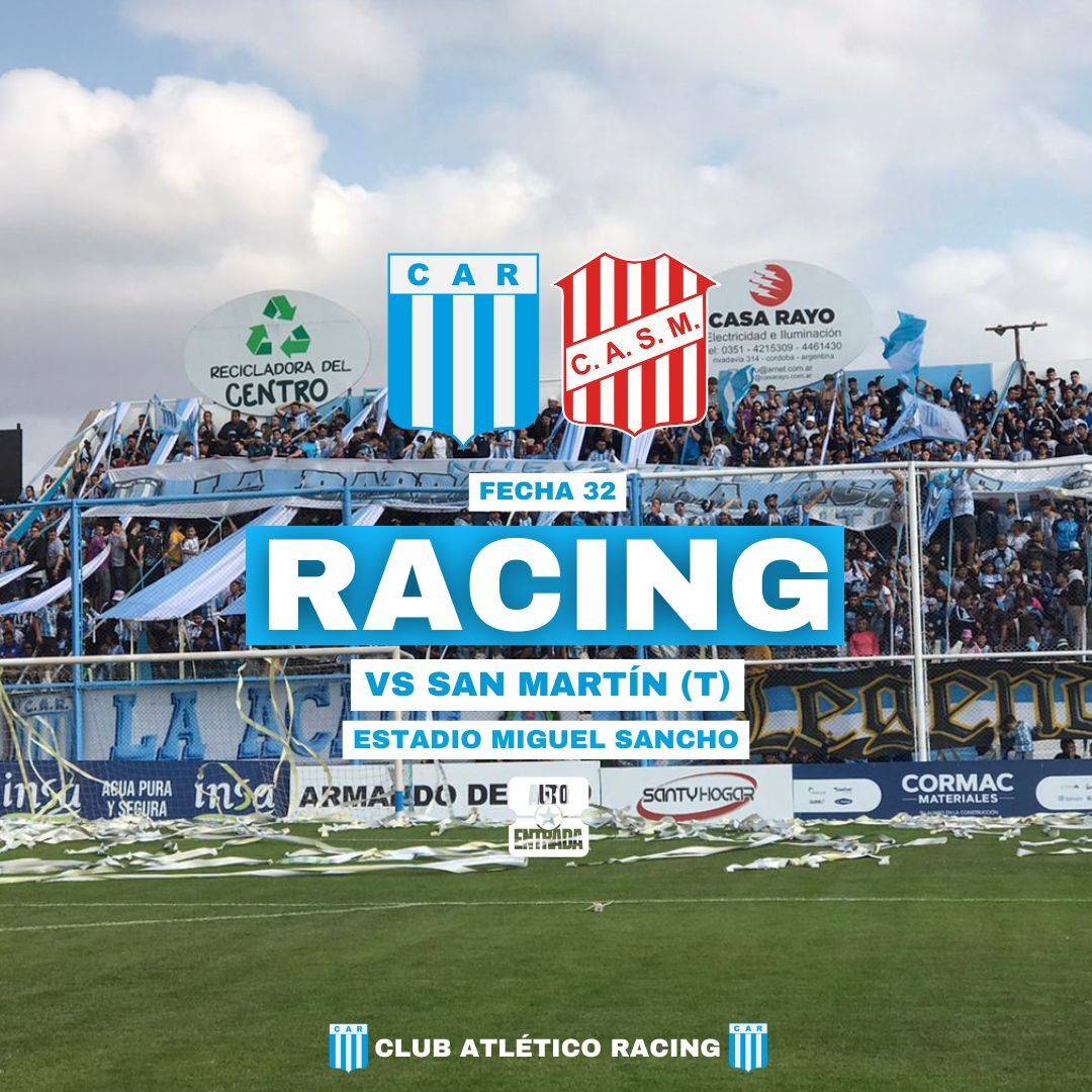 RACING DE CÓRDOBA vs SAN MARTÍN DE TUCUMÁN